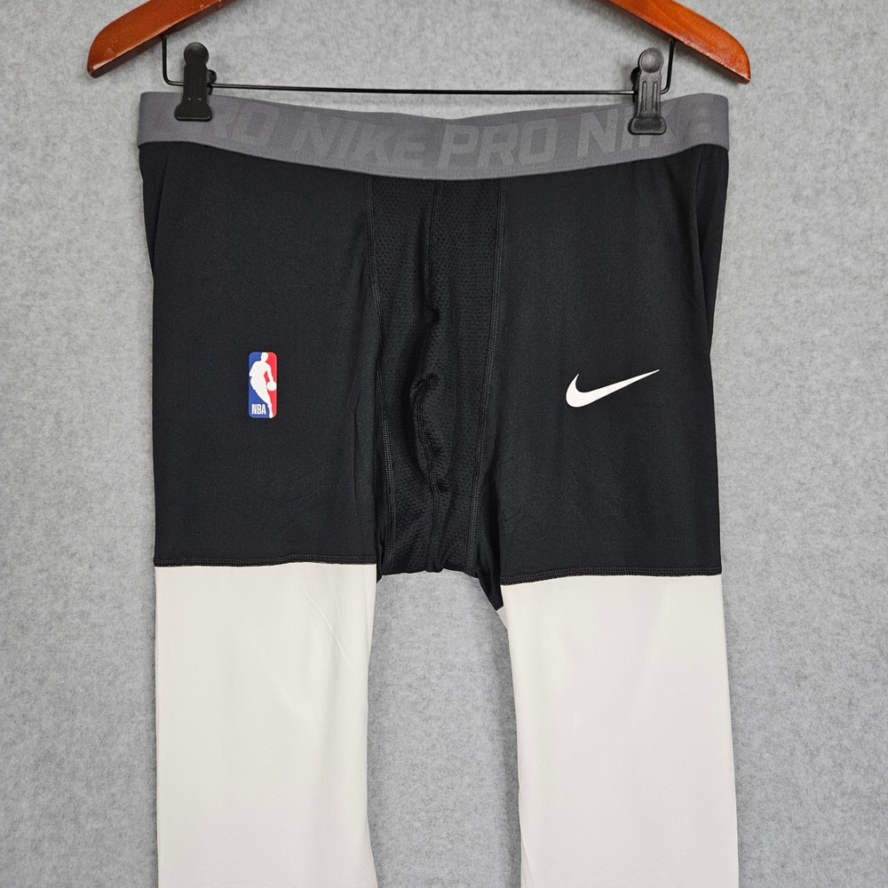 Nike Pro NBA Men's Compression Tights Black White AT9764-011 XXL-Tall NEW